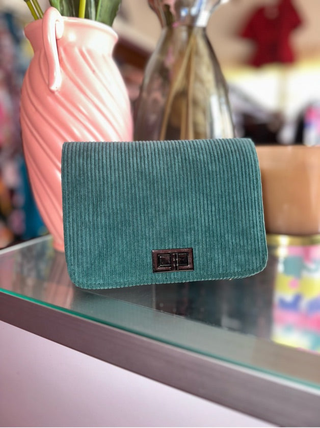 Hunter Green Velvet Mini Bag - 1430