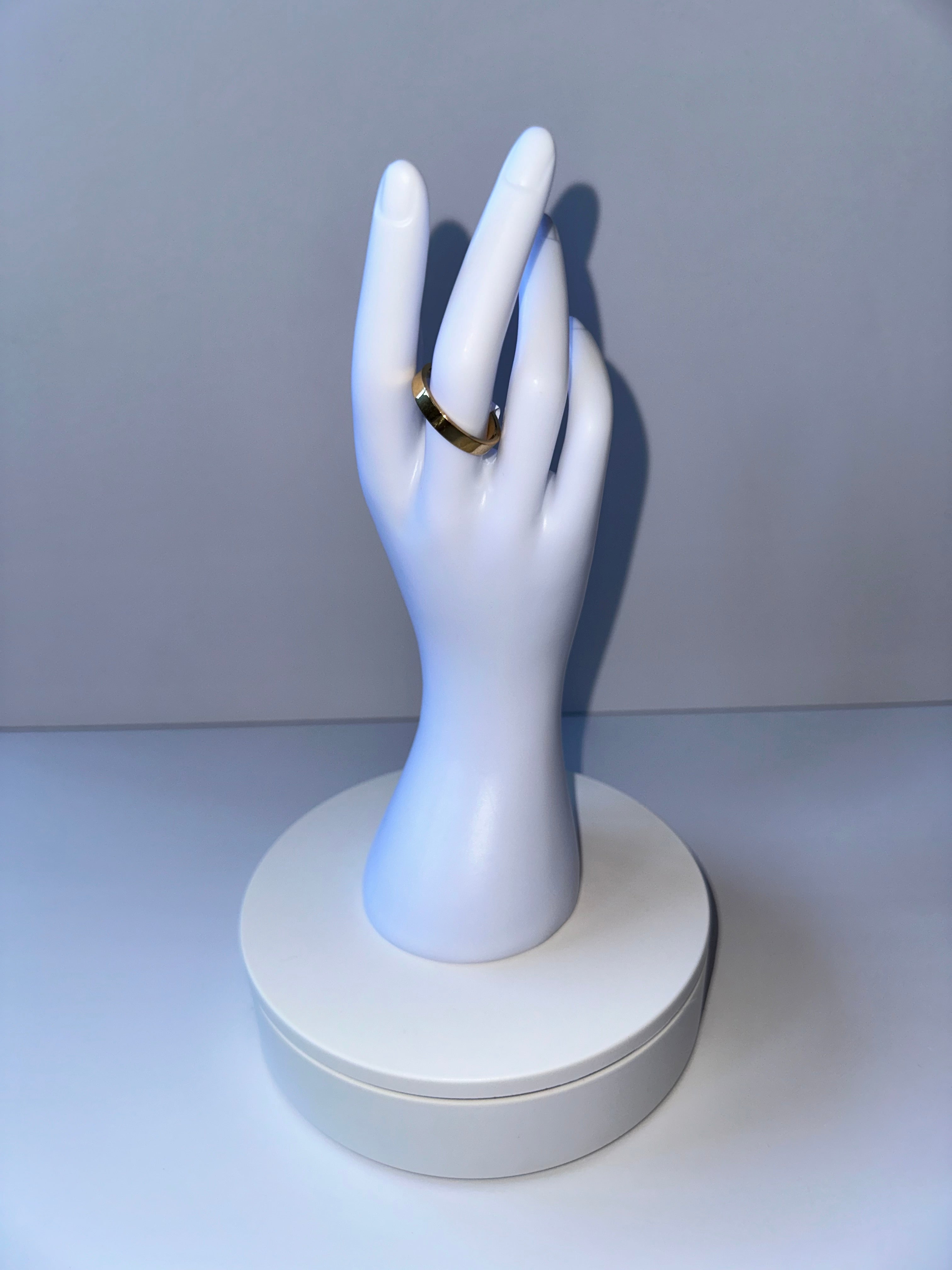Stainless Steel Gold Round Ring - 1531