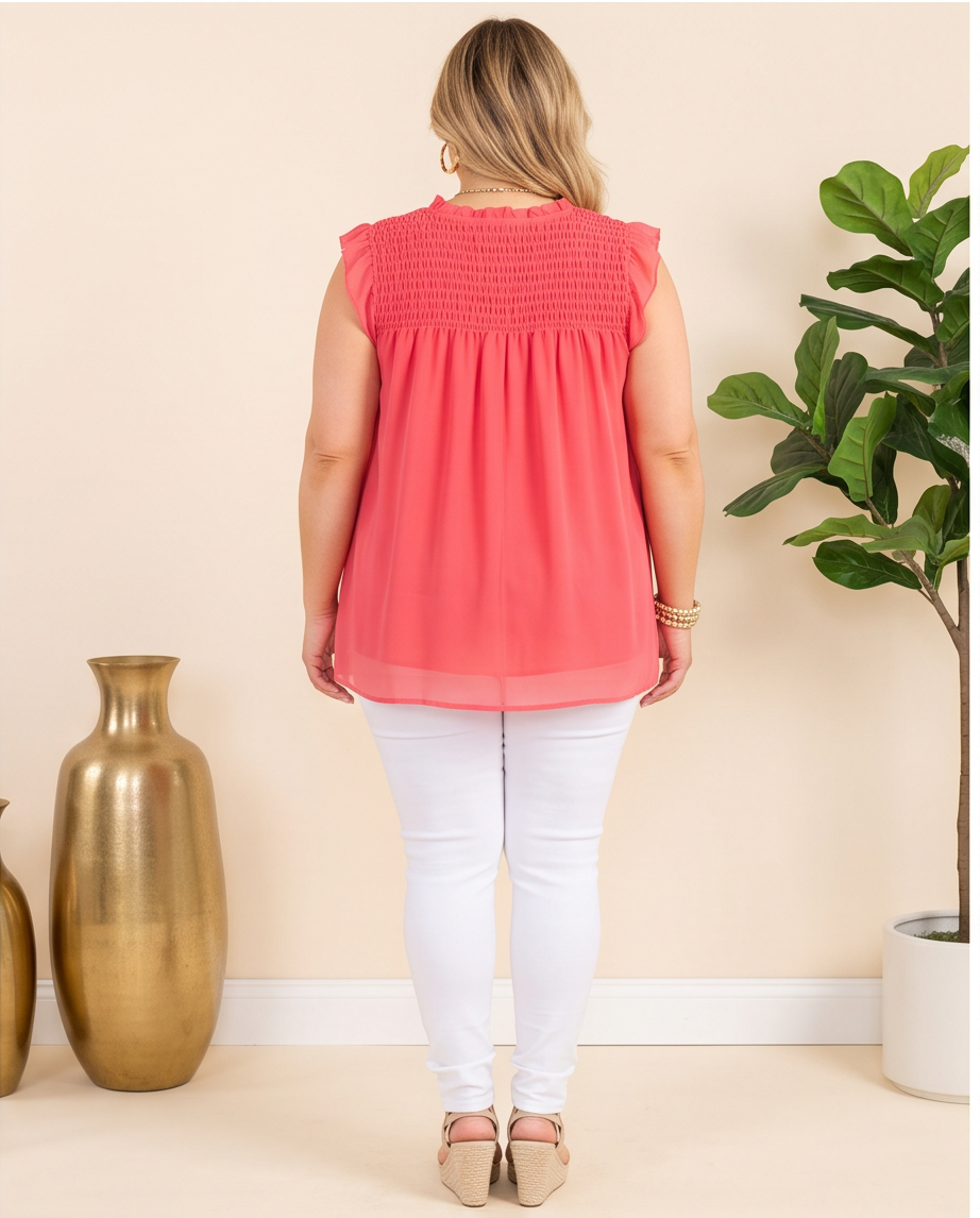 Plus Size Deandra Coral Top