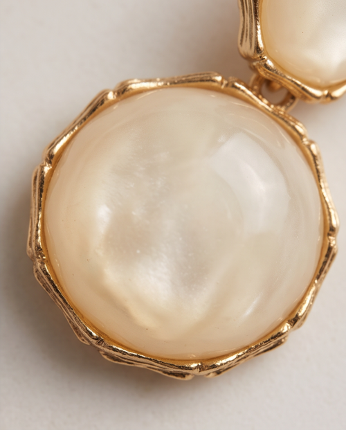 Deena Double Pearl Drop Earrings