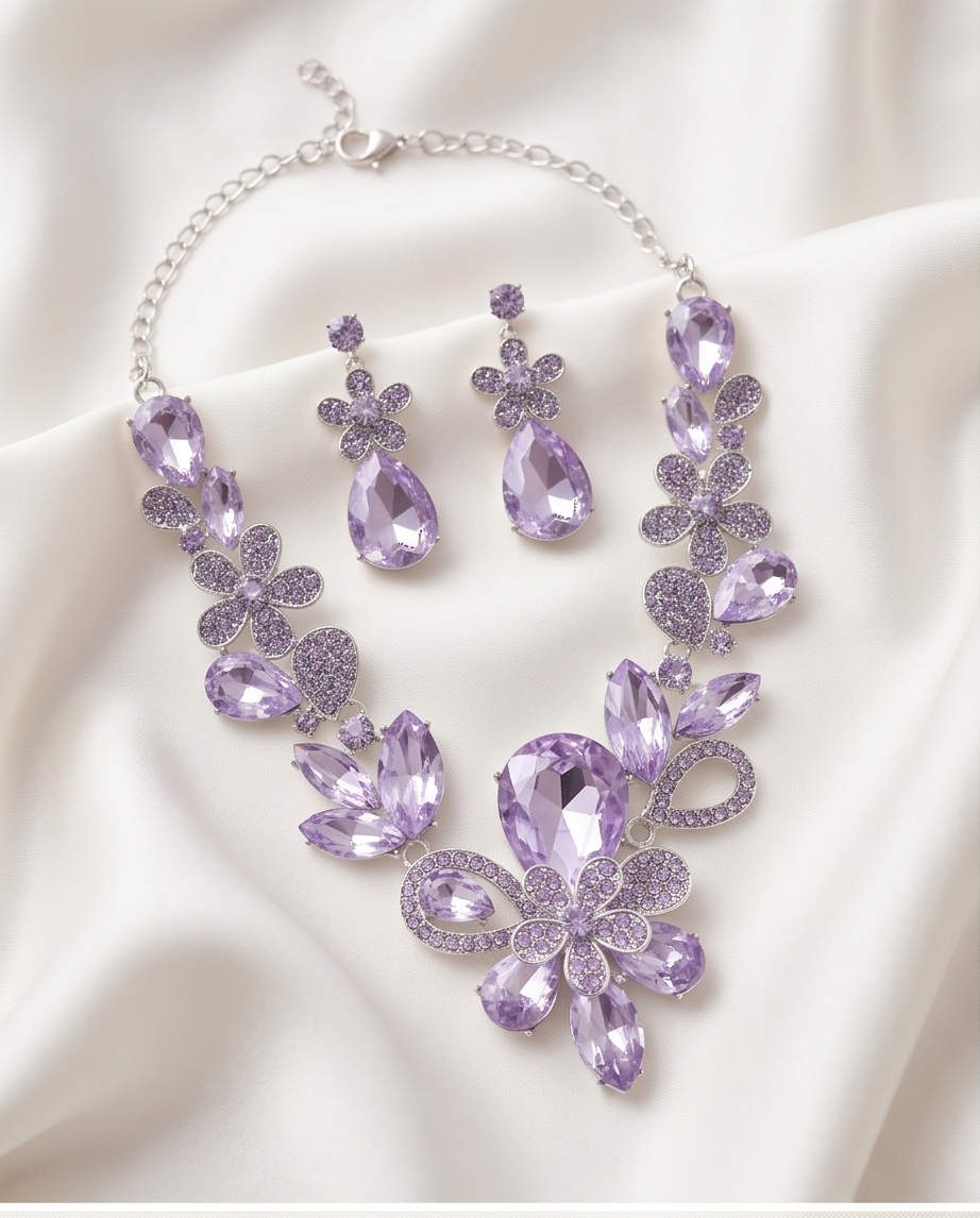 Purple Necklace Set