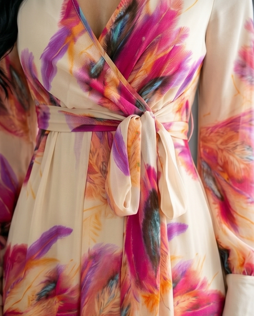 Floral Long Sleeve Maxi Dress