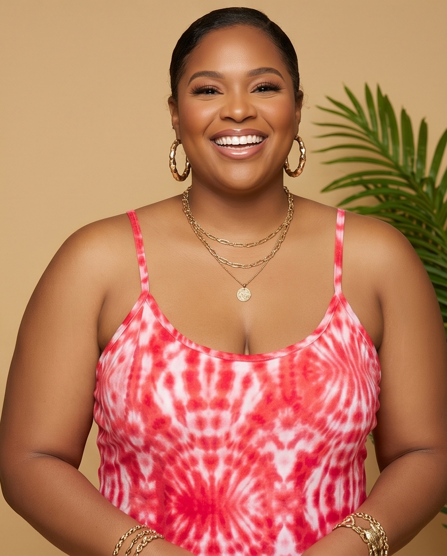 Plus Size Pink Swirl Bodysuit
