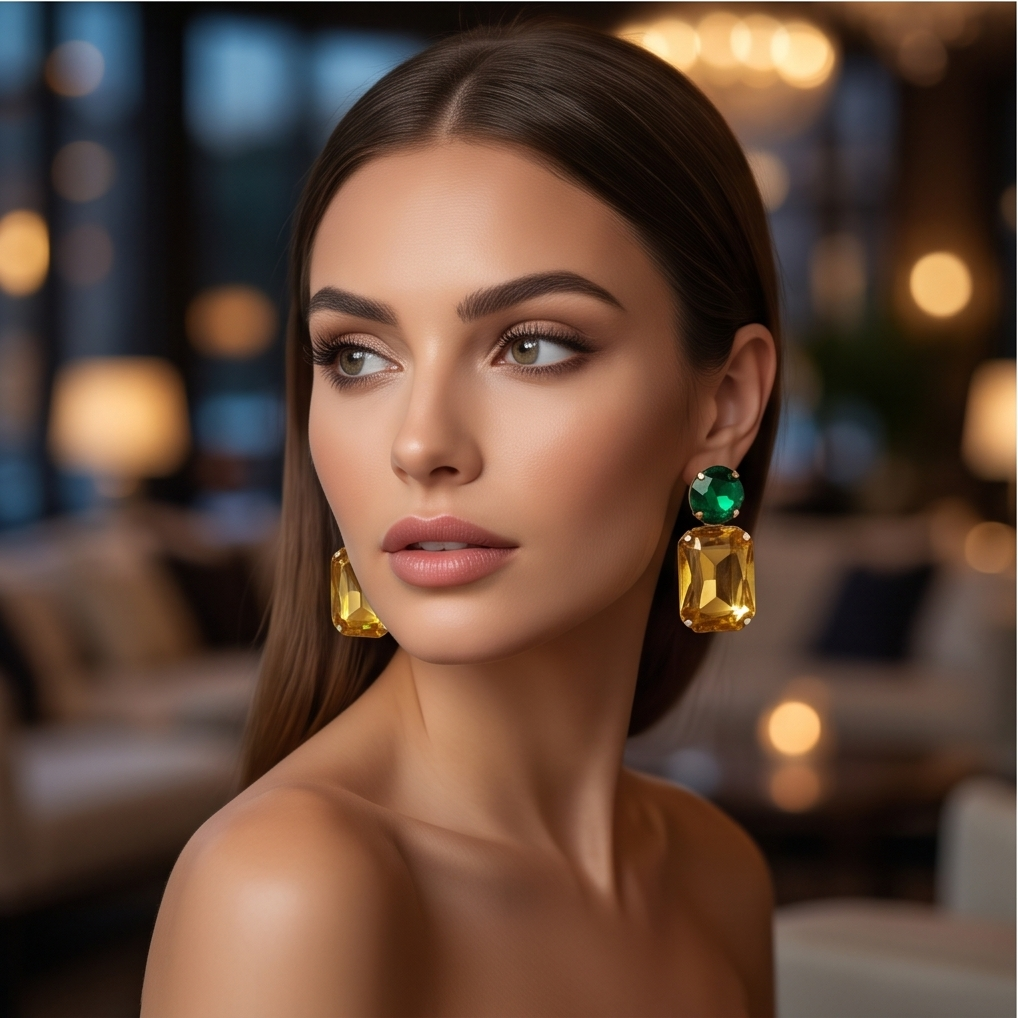 Chrysolite Pineapple Earrings