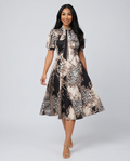 Multi Print Skater Midi Dress