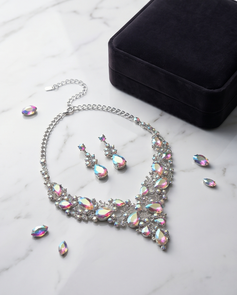 Stunning Silver Necklace Set