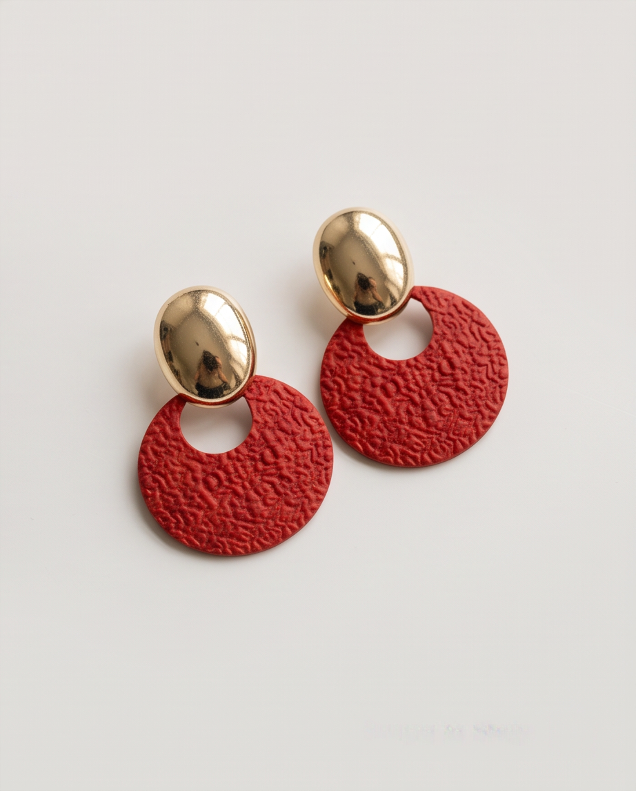 Melody Round Textured Earrings