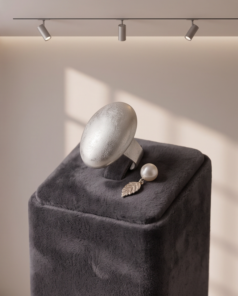 Silver Oval Big Ring