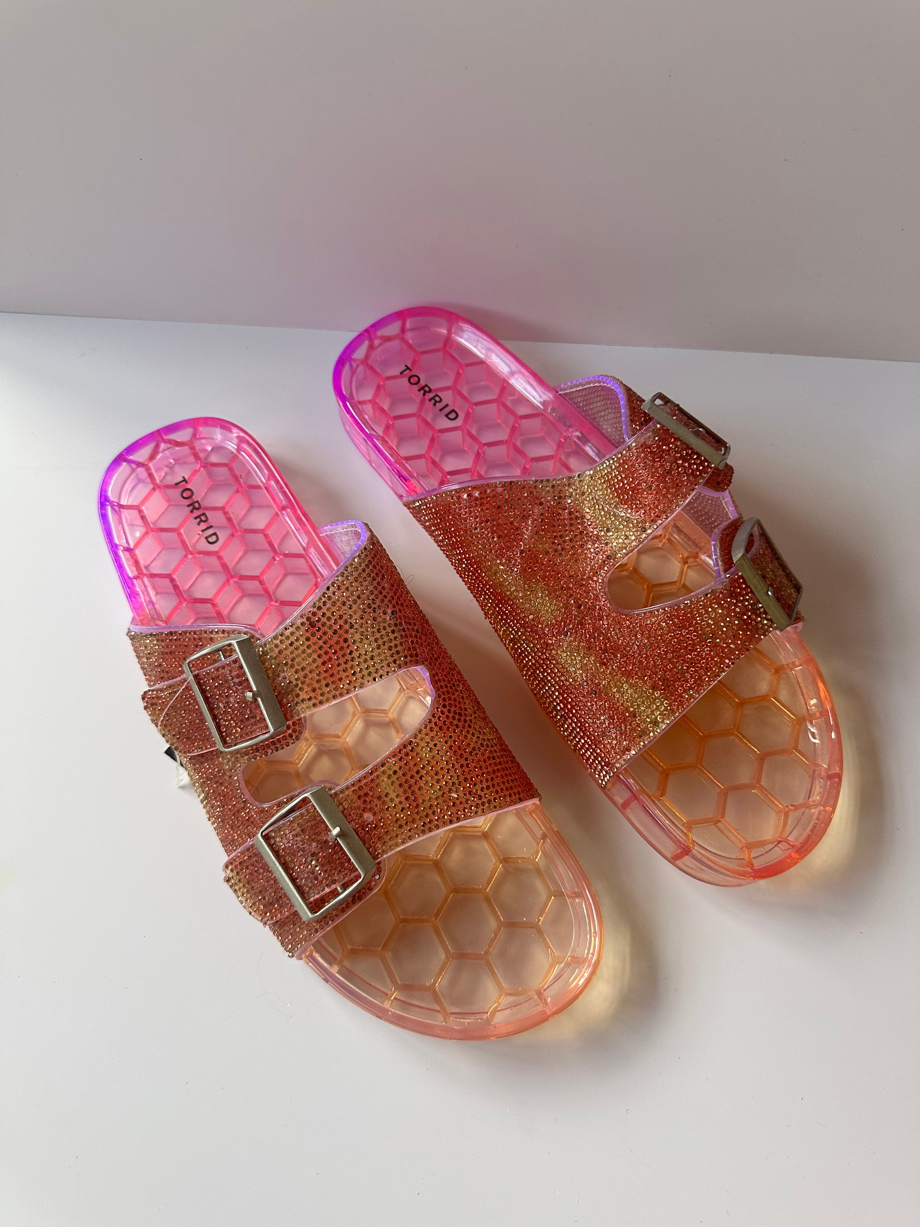Jelly Two Band Bedazzled Slides - 1400