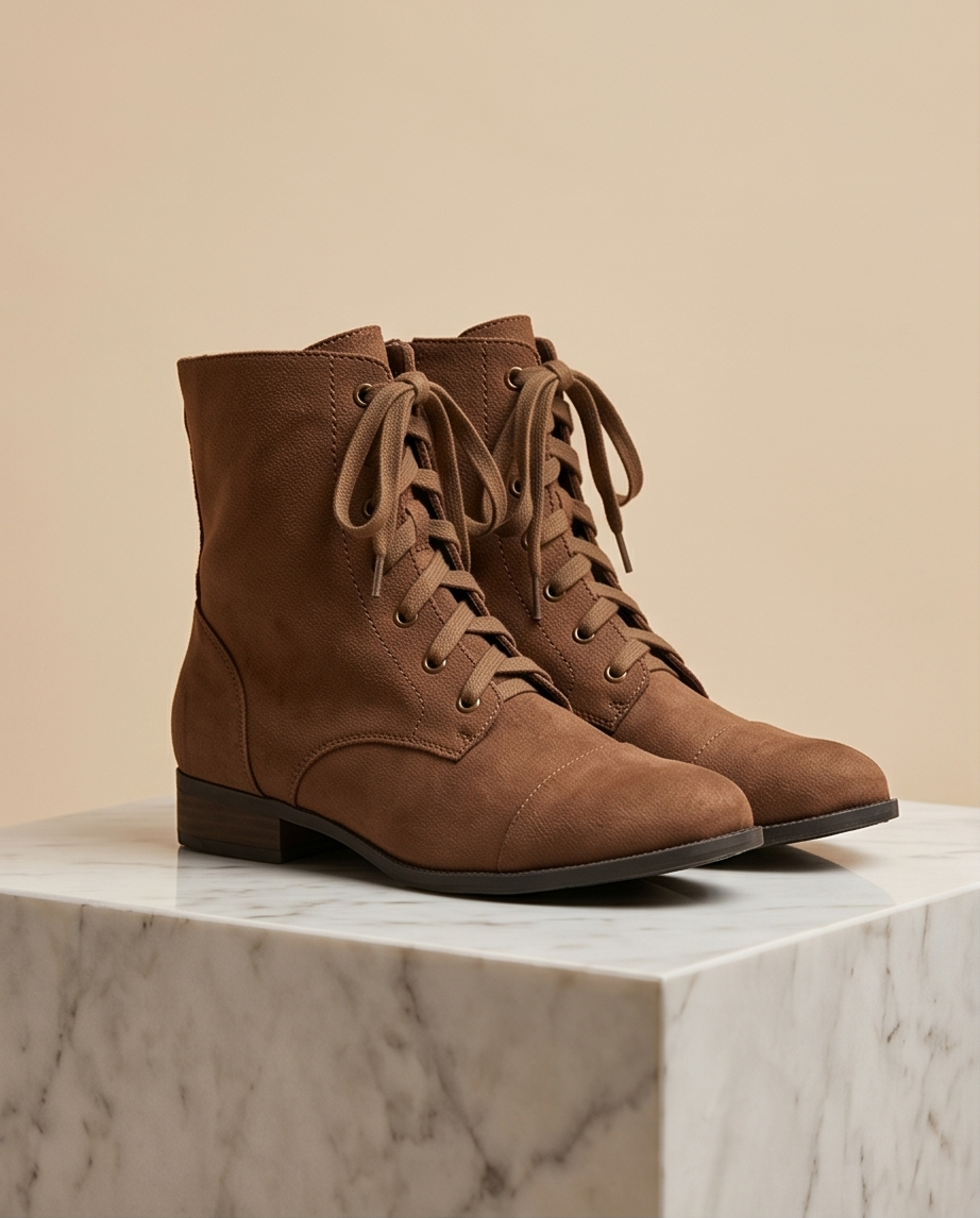 Brown Lace Up Boots