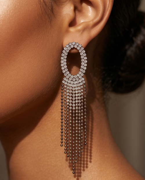 Diamonds Forever Draped Earrings