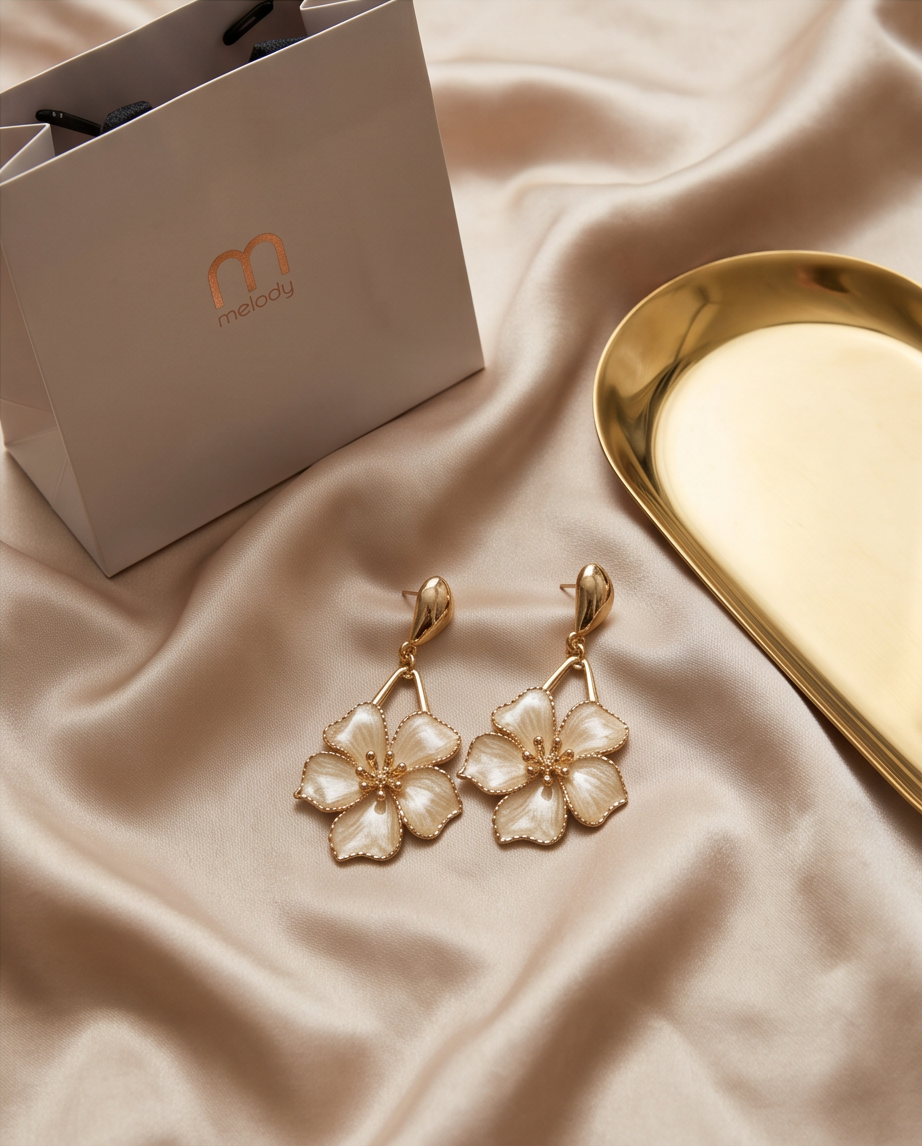 Melody Floral Drop Earrings