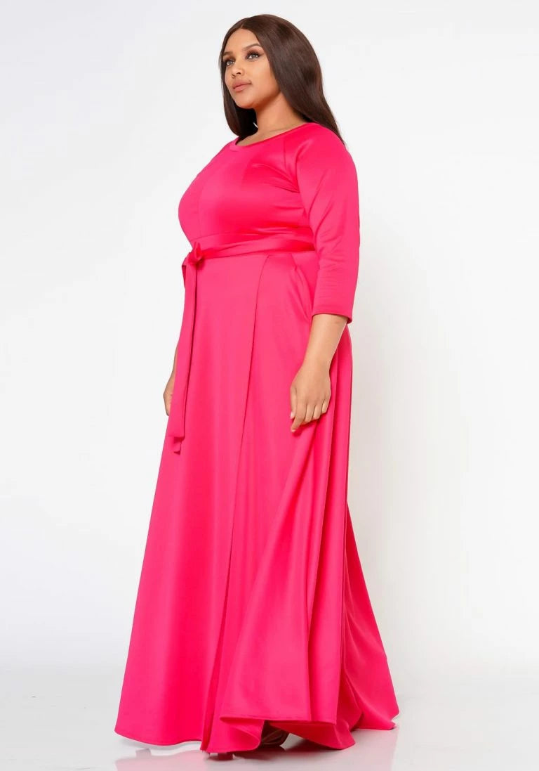 Plus Size Wrap Maxi Dress - 2072
