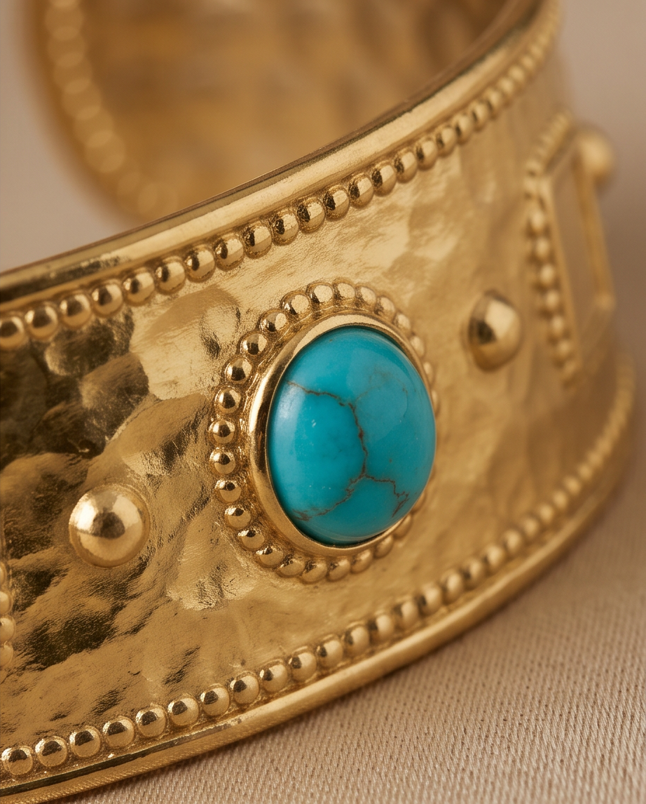 Stainless Steel Teal Ball Bracelet