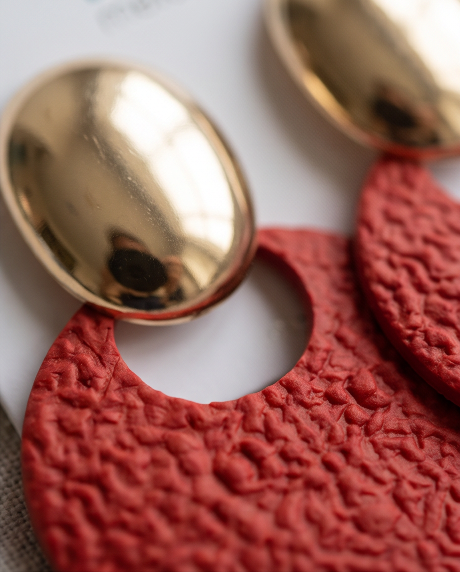 Melody Round Textured Earrings