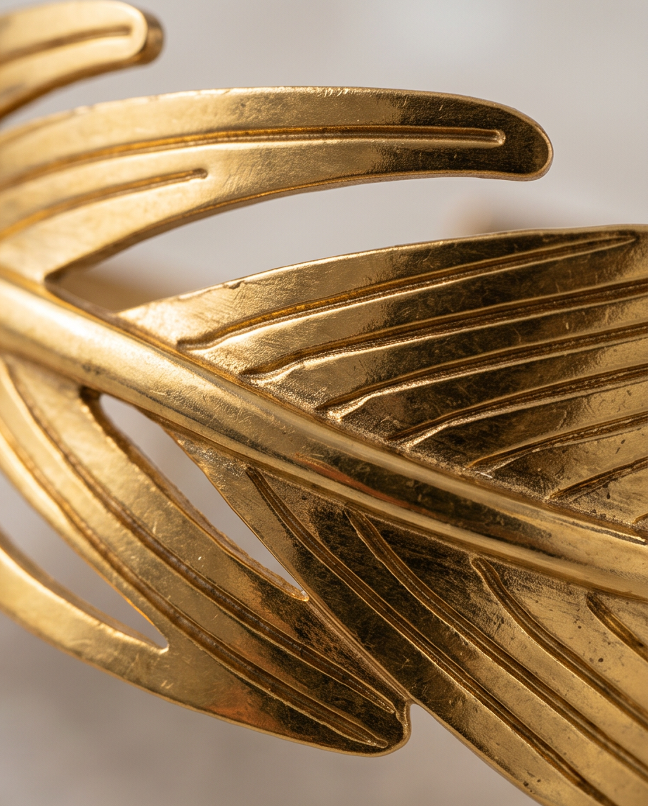 Stainless Steel Banana Leaf Bracelet