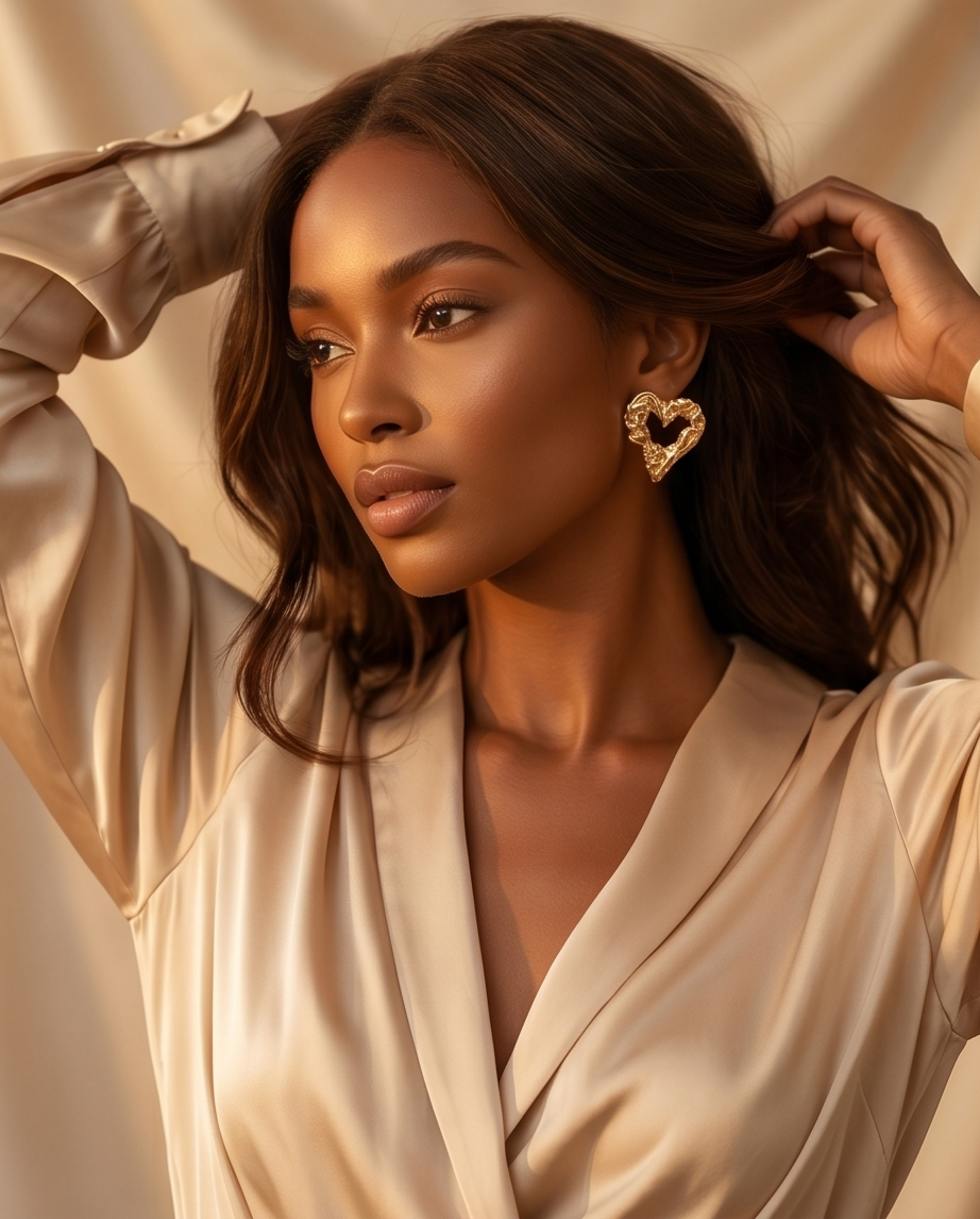 Gold Mega Heart Earrings