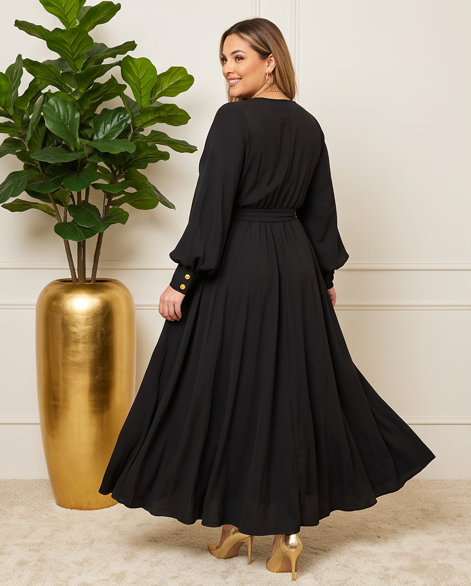 Plus Size Black Maxi Dress