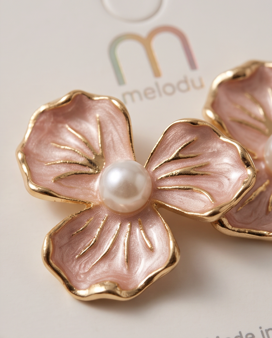 Melody Felicita Pearl Flower Earrings