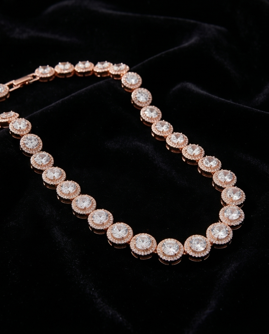 Rose Gold Necklace Set