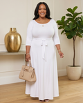 Plus Size White Maxi Dress