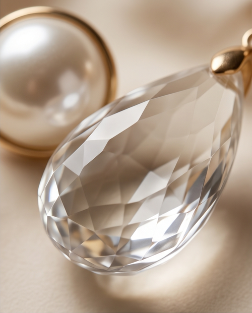 Clear Teardrop Earrings