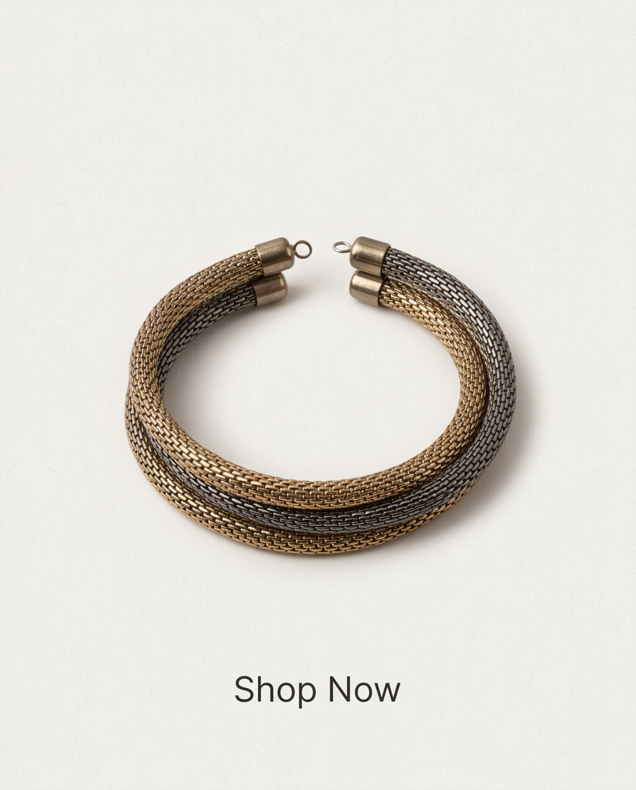 Silver & Gold Rope Bracelet