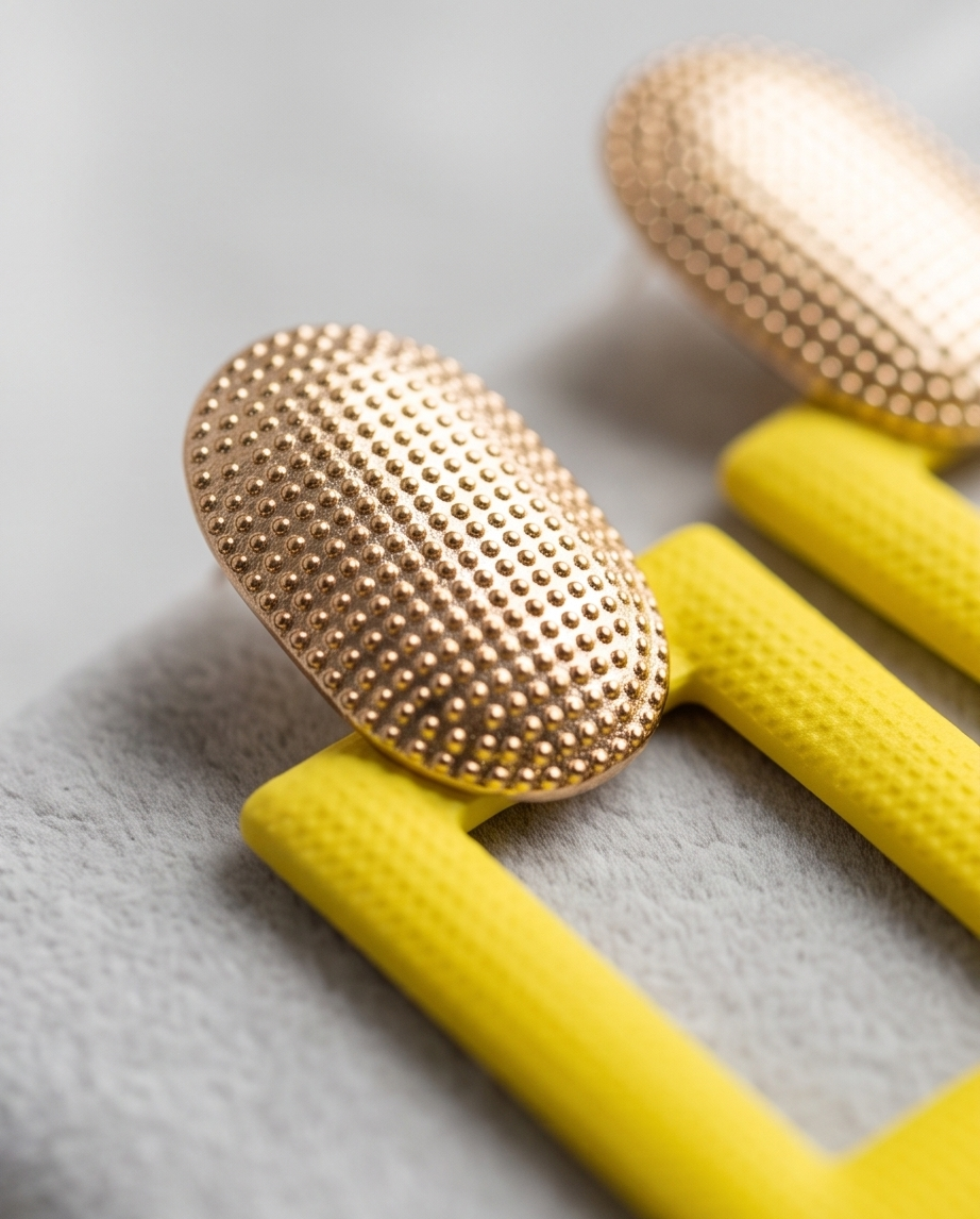 Gold And Yellow Boxy Earrings