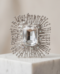 Bold Silver Square Brooch