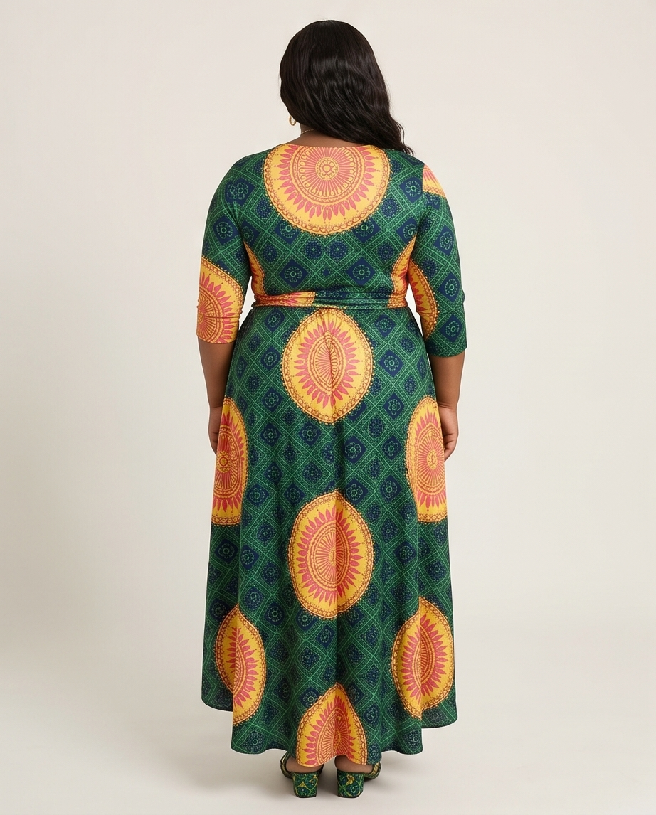 Plus Size High-Low Kaftan Dress
