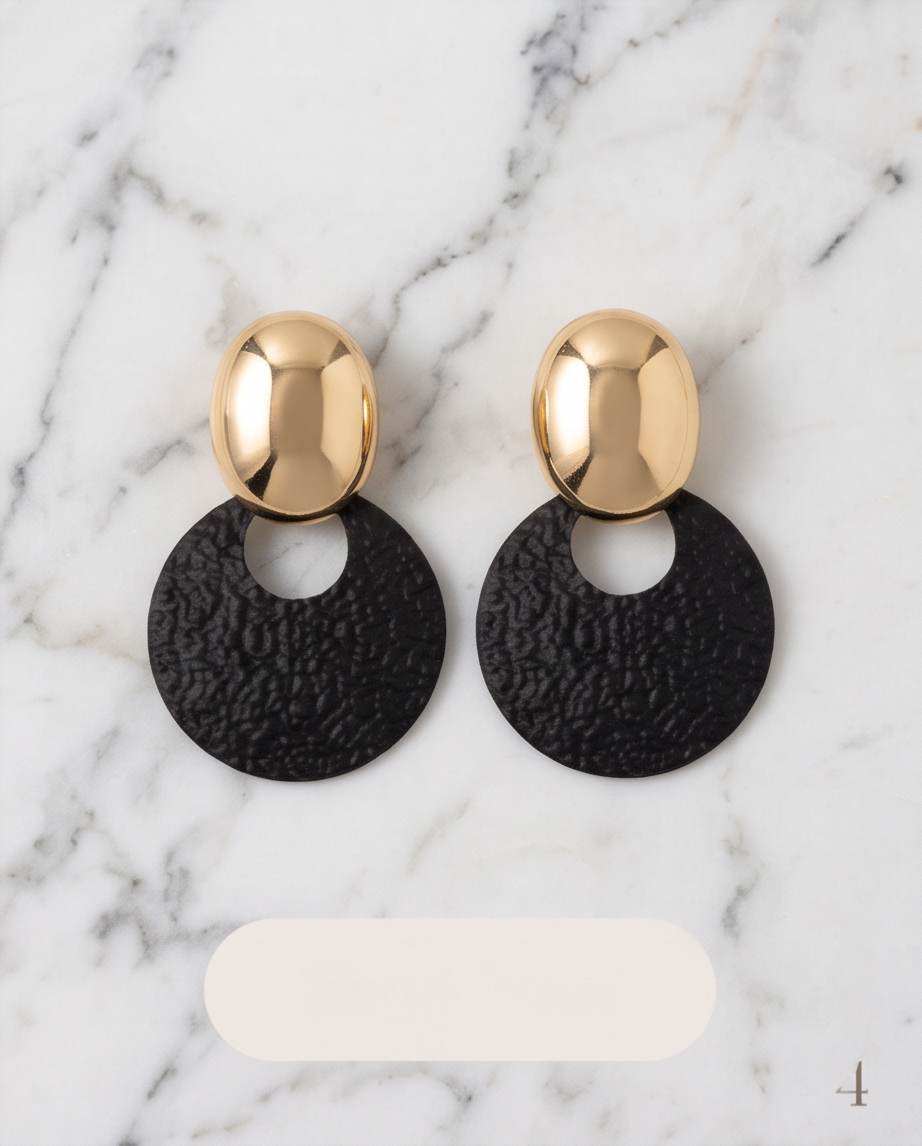 Melody Round Textured Earrings