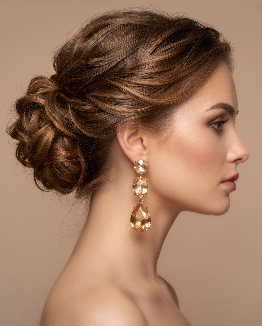 Golden Empress Drop Earrings