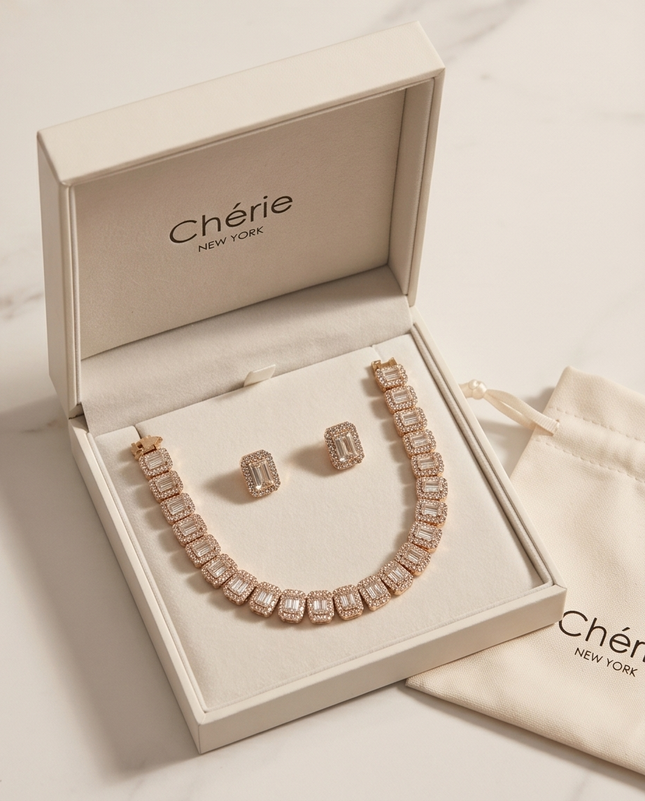Cherie Square Necklace Link Set
