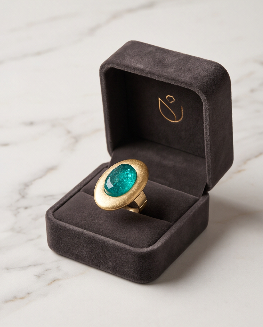 Green & Gold Big Ring