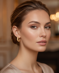 Stainless Steel Gabby Gold Hoop Earrings