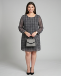 Plus Size Long Sleeve Black Shirt Dress