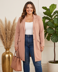 Plus Size Long Mocha Jacket