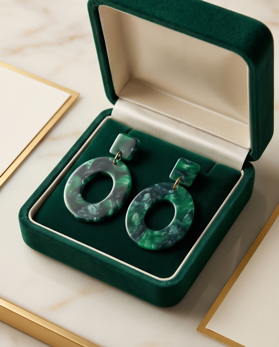 Sofia Green & Black Earrings