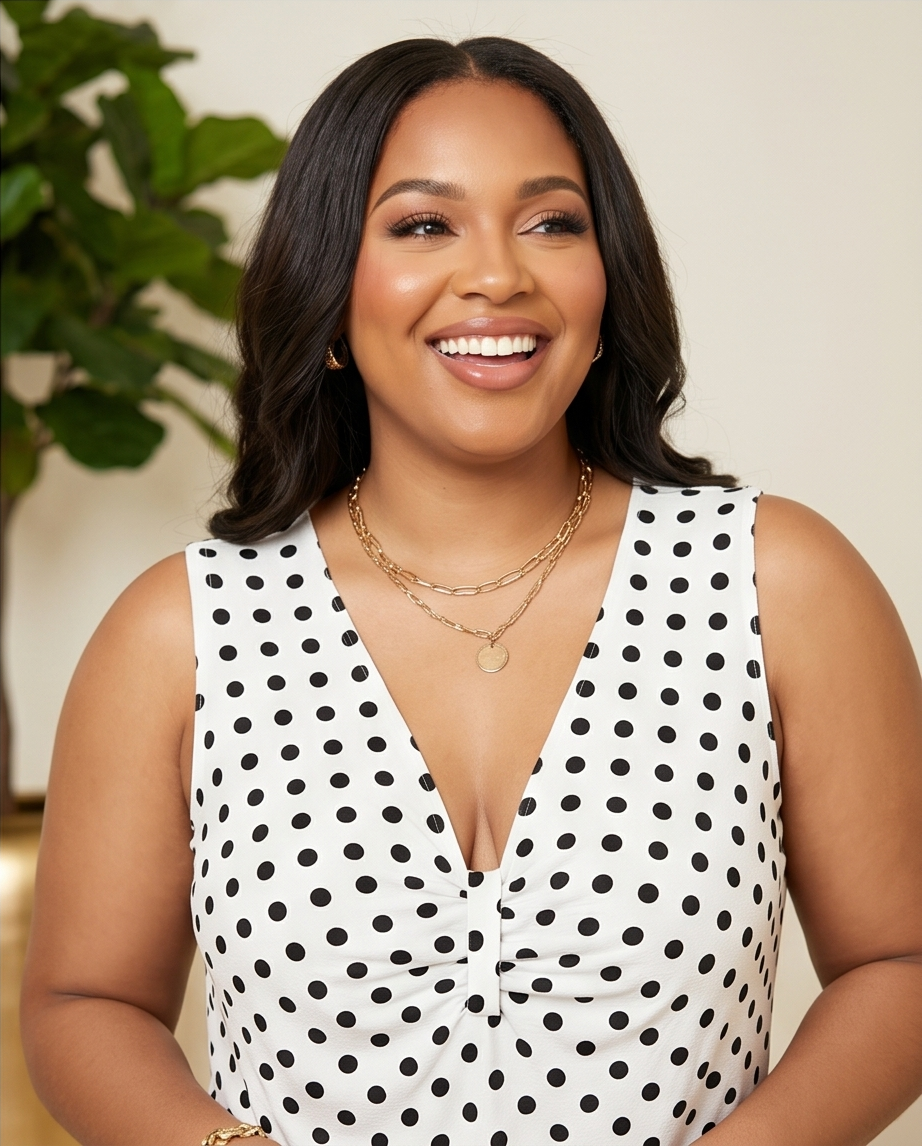 Plus Size Polka Dot Bodysuit