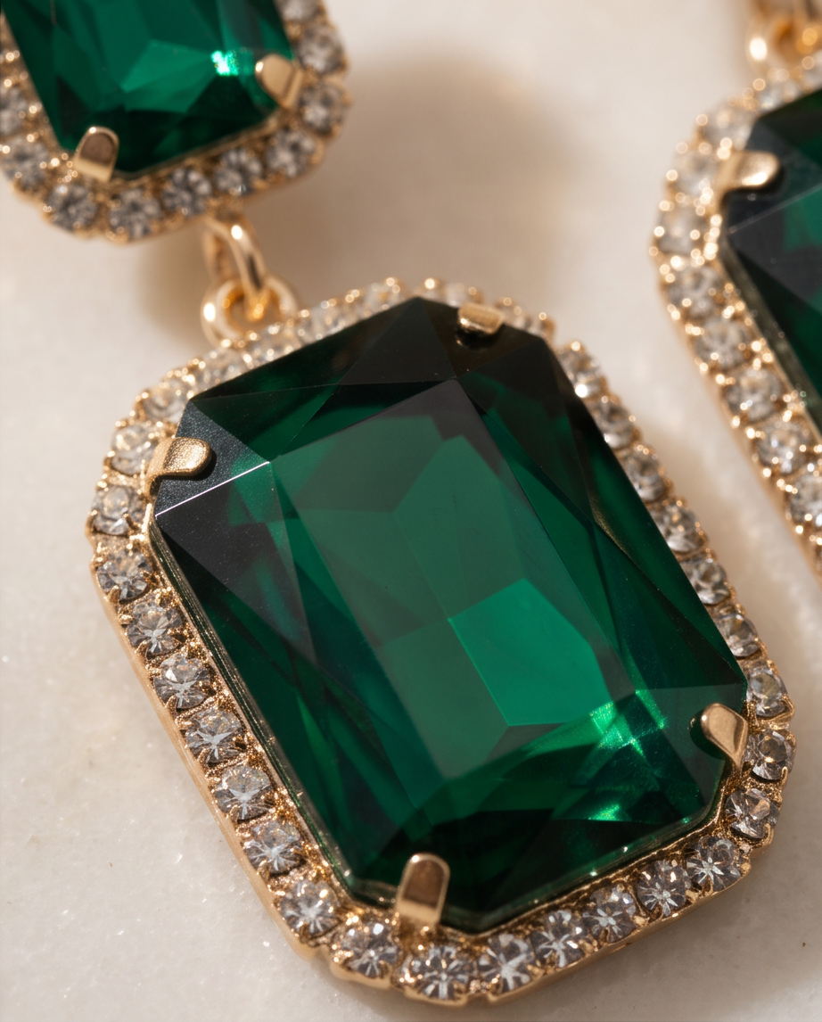 Queen Emerald Green Earrings