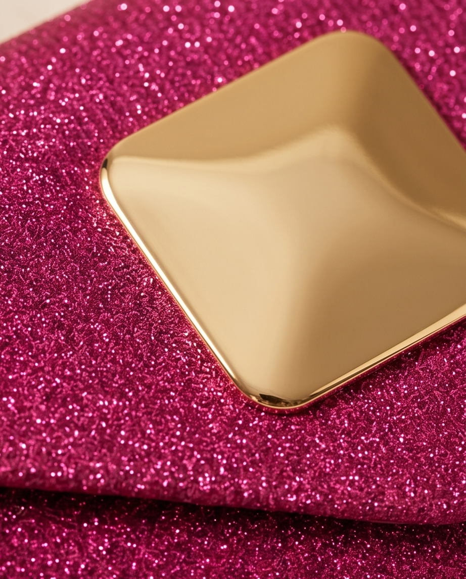 Elegant Pink Glitter Clutch