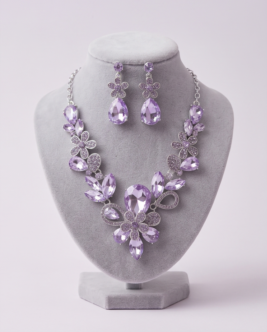 Purple Necklace Set