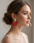 Melody Round Textured Earrings