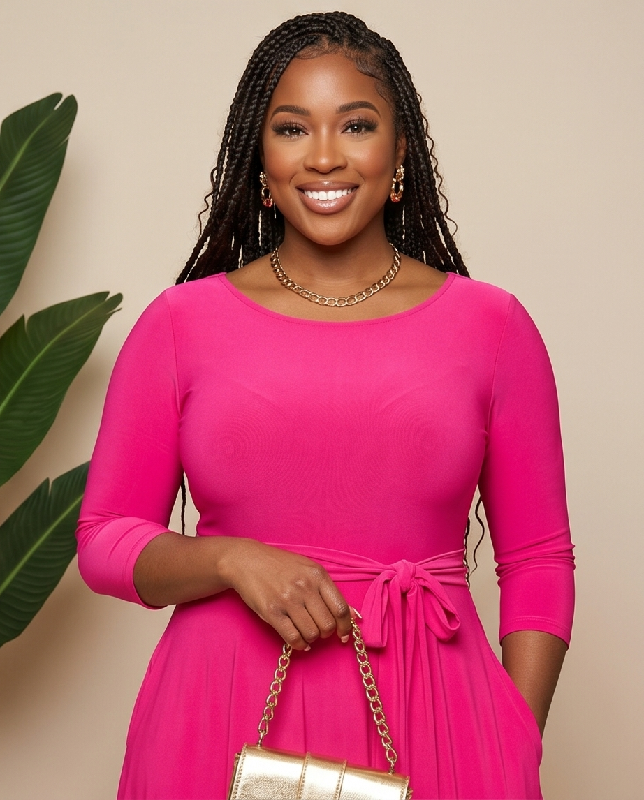 Plus Size Pink Maxi Dress