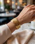 Stainless Steel Banana Leaf Bracelet
