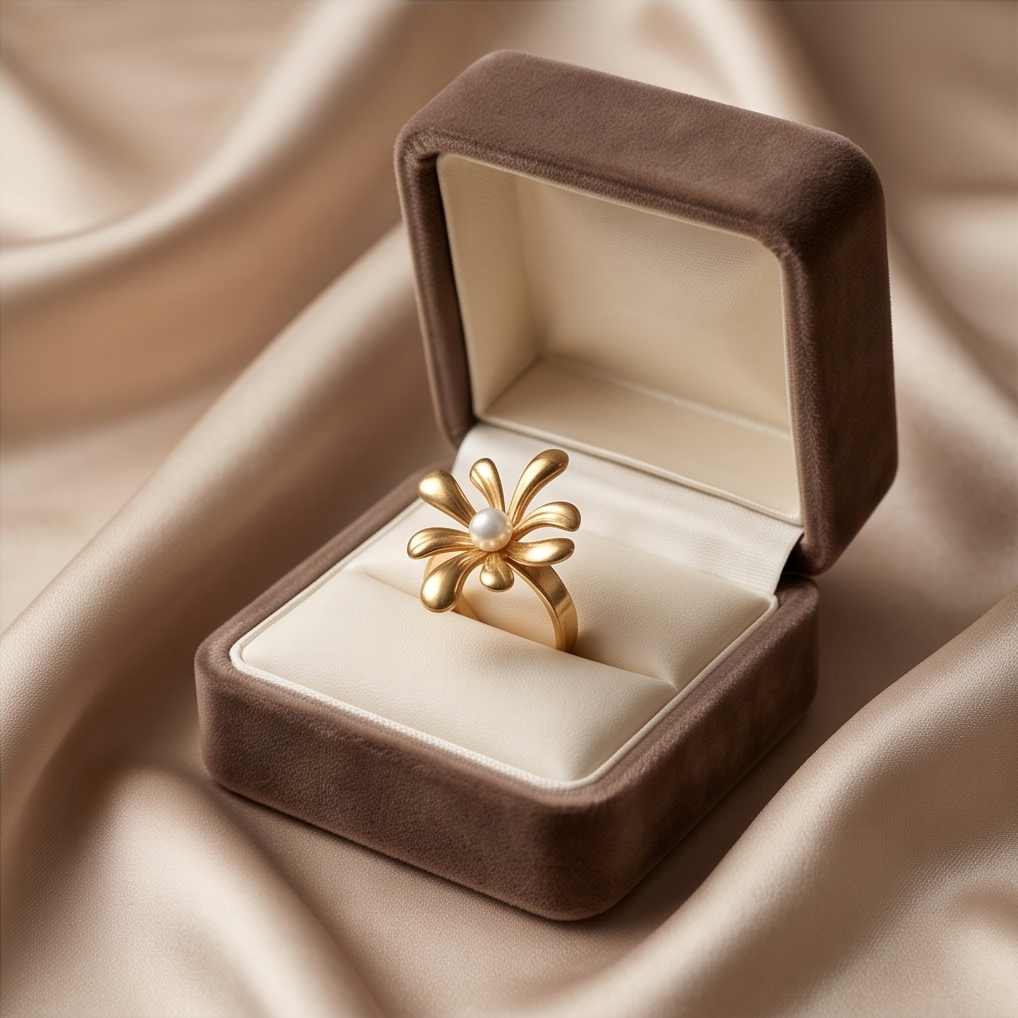 Stainless Steel Blooming Gold Ring
