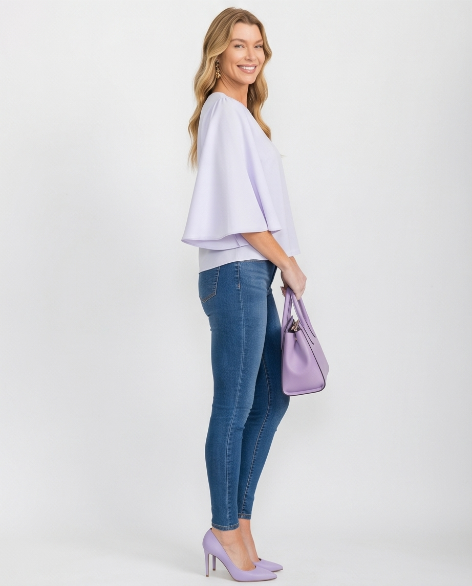 White Bell Sleeve Blouse