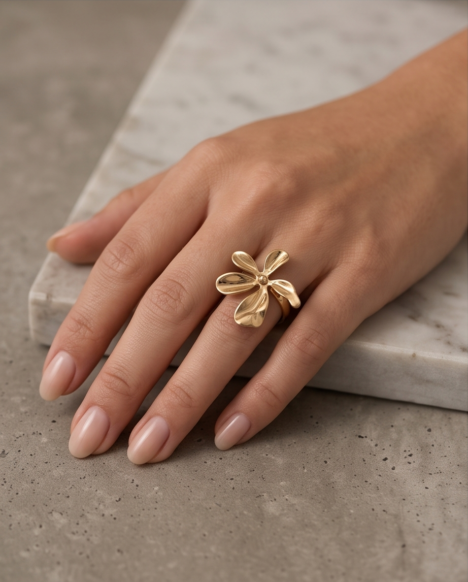 Melody Scattered Leaf Ring