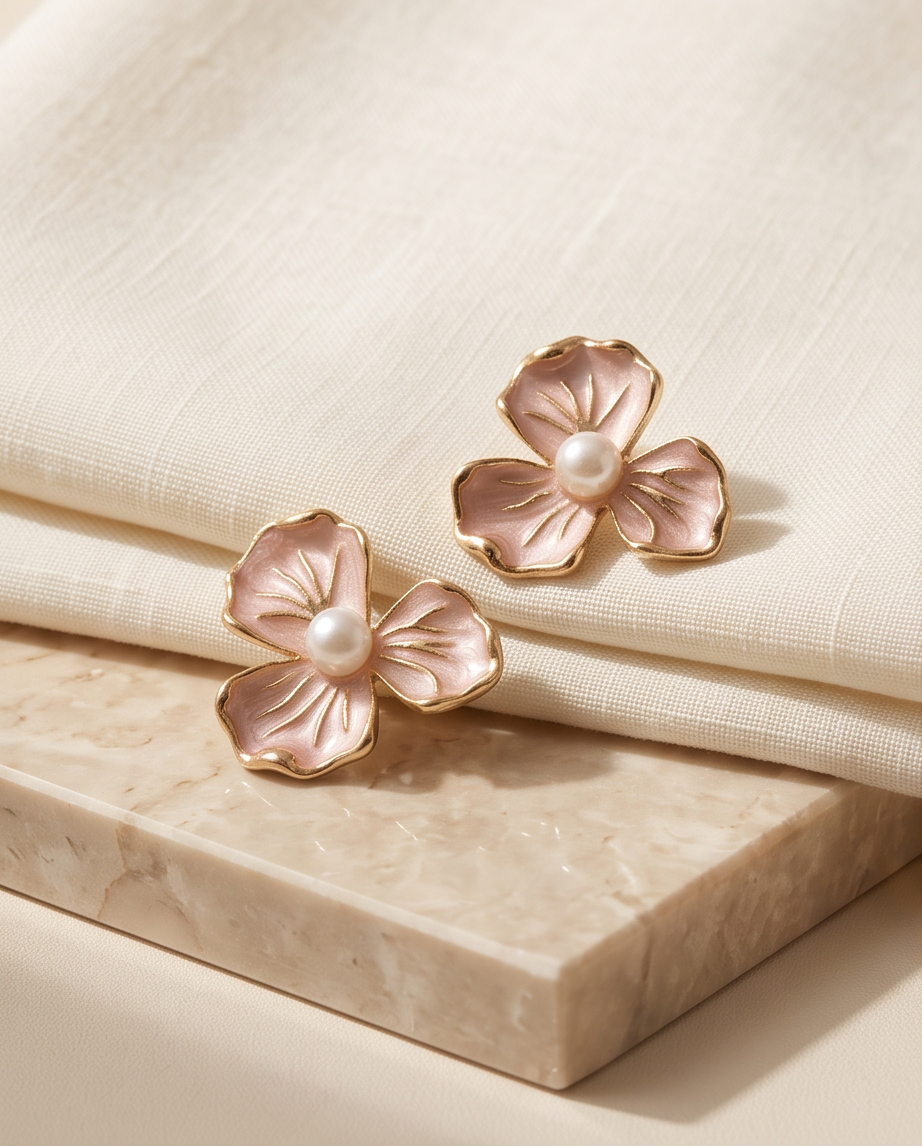 Melody Felicita Pearl Flower Earrings