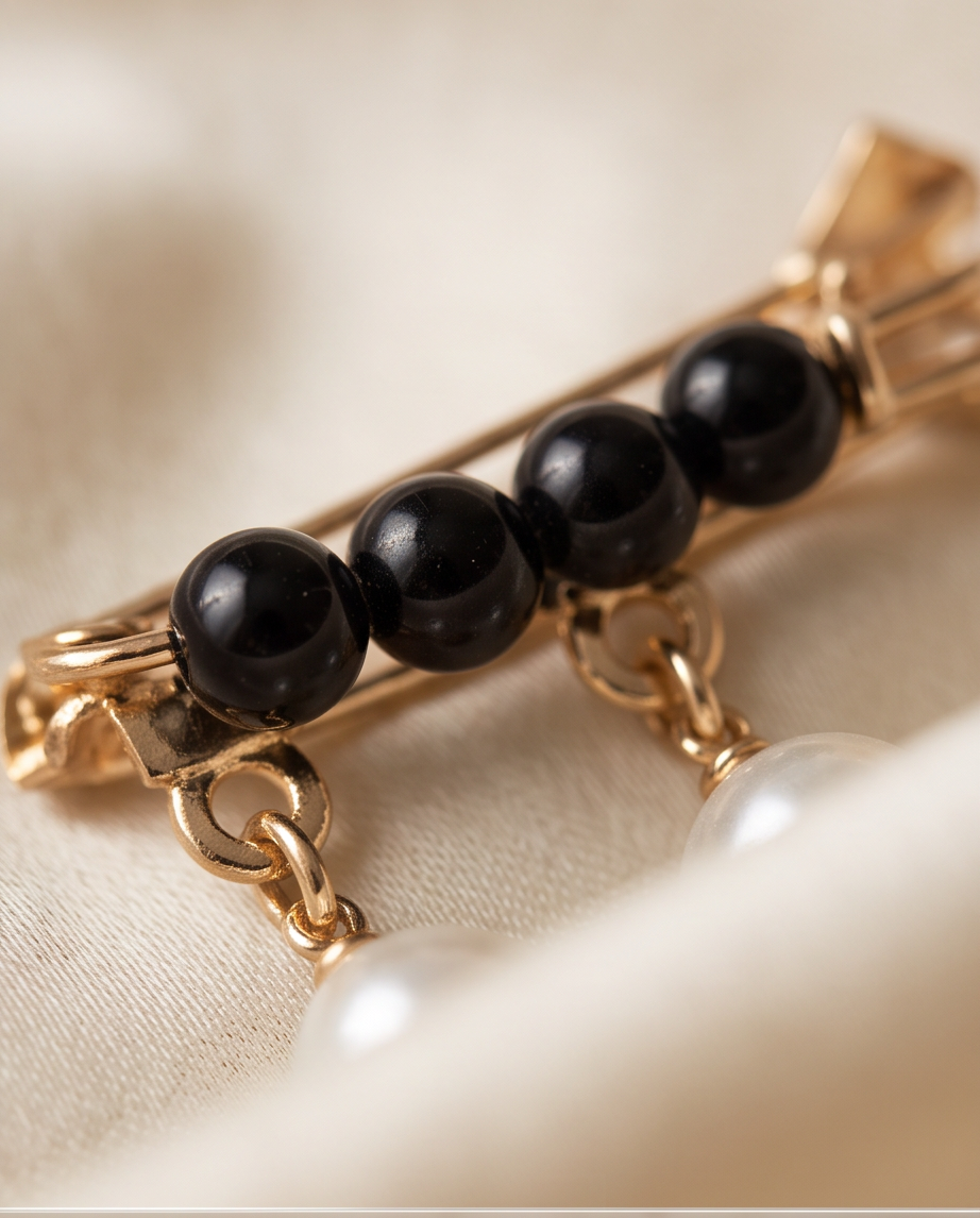 Pearly Drop Brooch